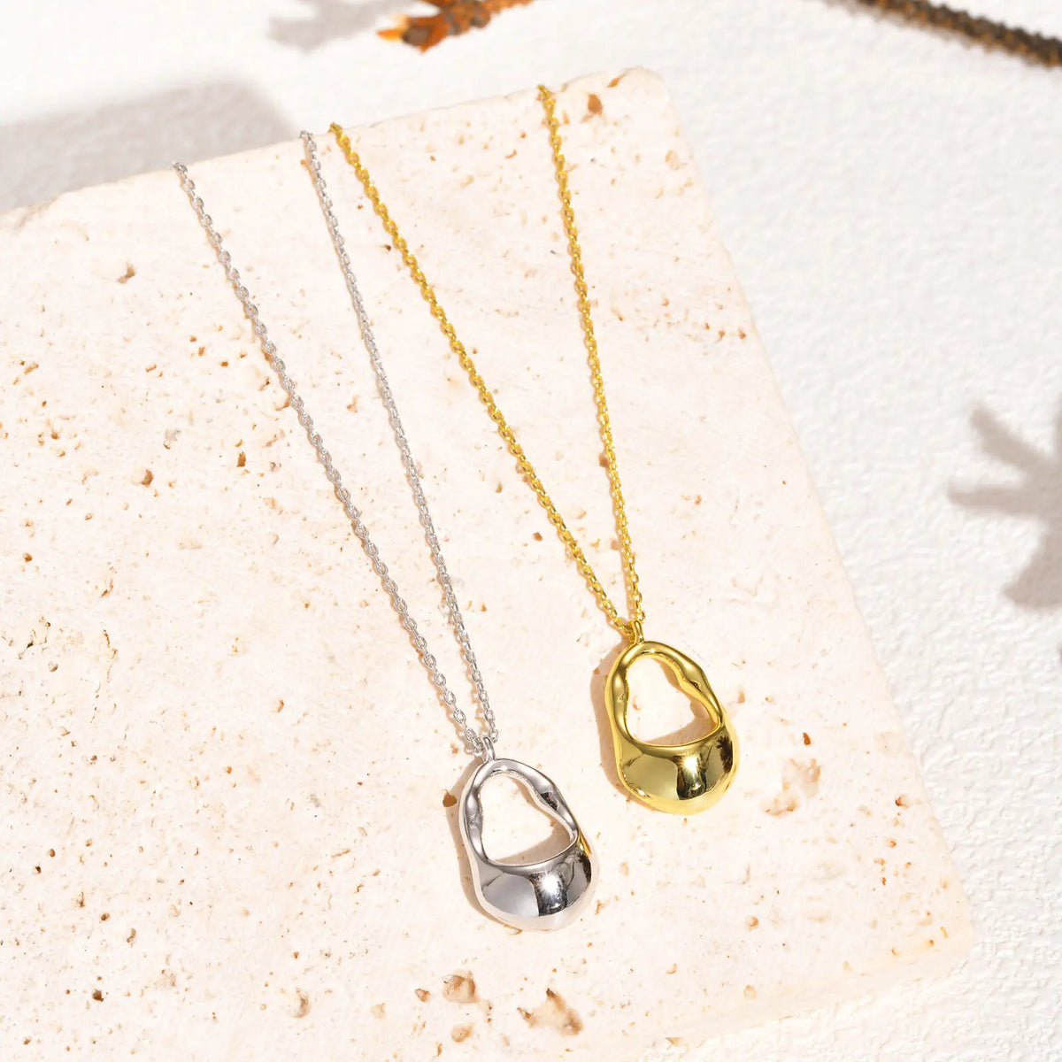 18K Gold Plated Hollow Geometric Pendant Necklace for Women Pendant Necklace SPOT