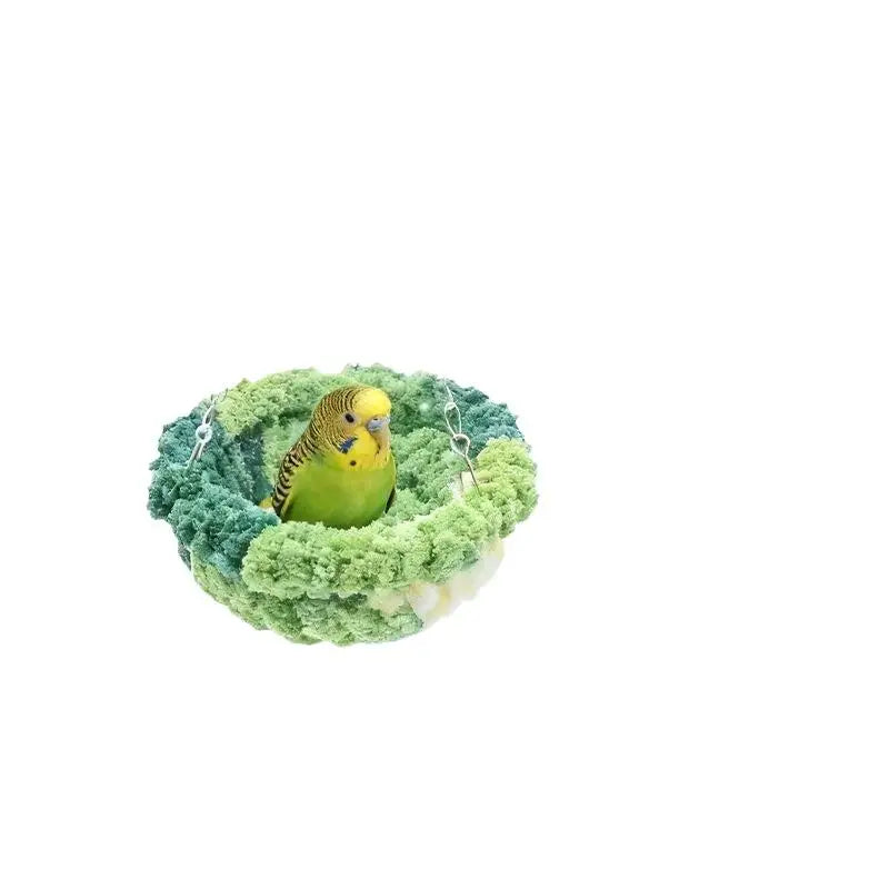 Plush Parrot Hanging Nest – Warm Bird Hideout for Cockatiels Bird Cage Nest SPOT