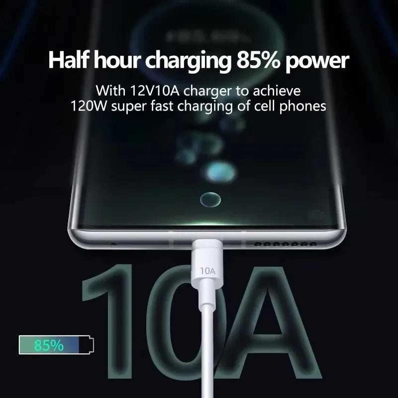 120W USB to USB-C Fast Charging Cable | 10A, 1–2M, 1–3 Pack USB-C Charging Cable SPOT