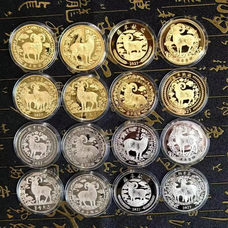 2027 Year of the Goat Gold-Plated Collectible Souvenir Coin Collectible Souvenir Coin SPOT