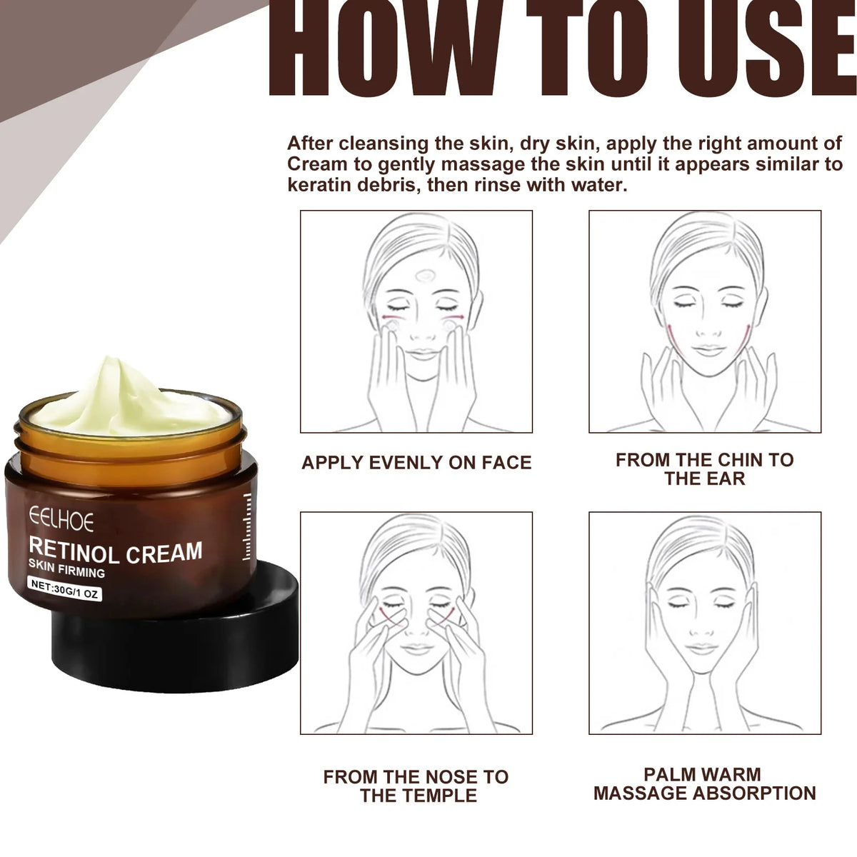 Eelhoe Double Retinol Face Cream – Firming & Brightening 30g Retinol Face Cream SPOT