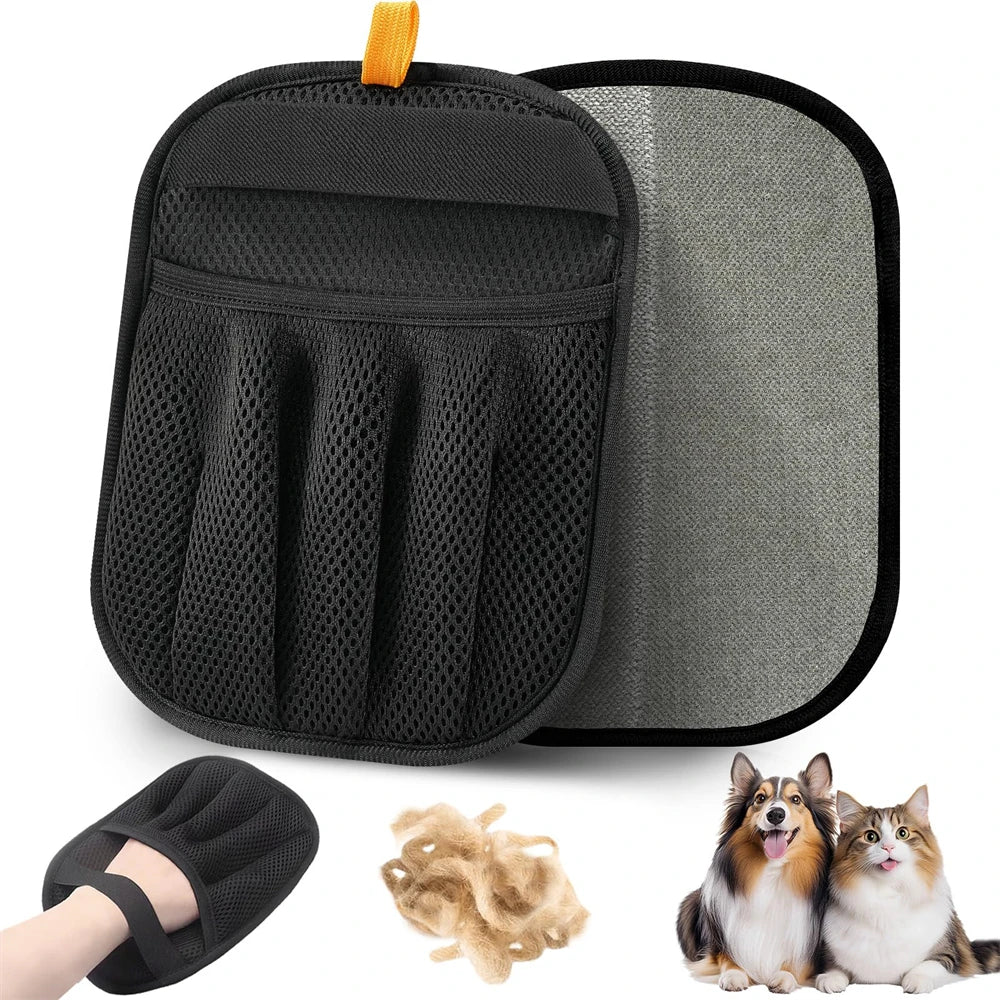 Electrostatic Five-Finger Pet Hair Remover Gloves – Reusable Pet Hair Remover Gloves SPOT
