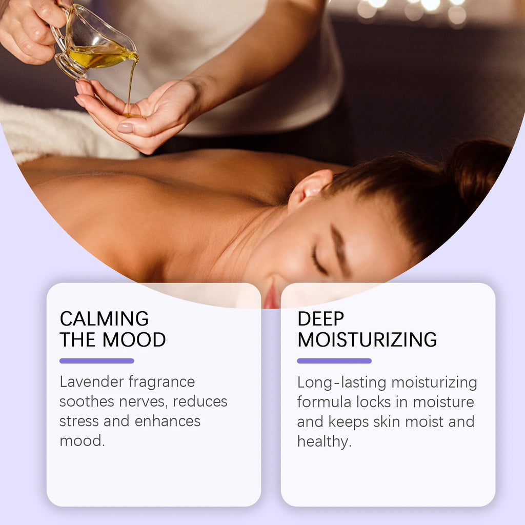 OceAura Lavender Body Massage Oil – Moisturizing & Relaxing Body Massage Oil SPOT