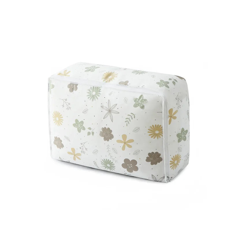 PEVA Waterproof Quilt & Bedding Storage Bag – Foldable Bedding Storage Bag SPOT Flower 55x36x20cm