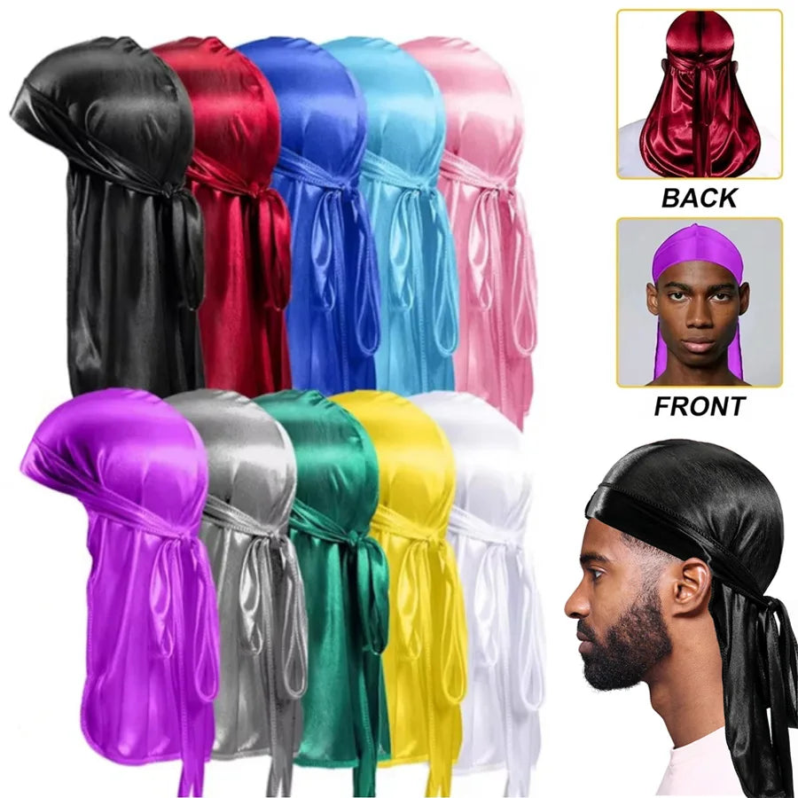 Silk Du-Rag for Men – Wave Cap, Breathable & Adjustable Du-Rag Wave Cap SPOT