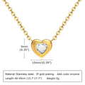 Sparkling CZ Bracelet Set – Stainless Steel Bridal Jewelry CZ Link Bracelet SPOT Necklace-NC-1282GW