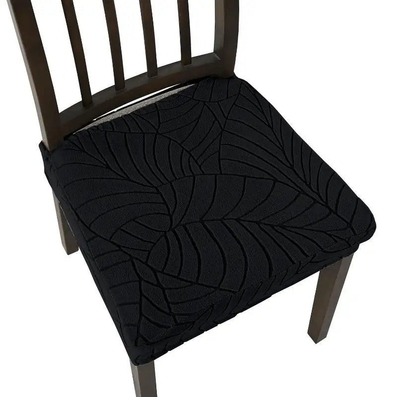 Leaf Jacquard Dining Chair Seat Cover – Stretch Slipcover Chair Seat Cover SPOT A4