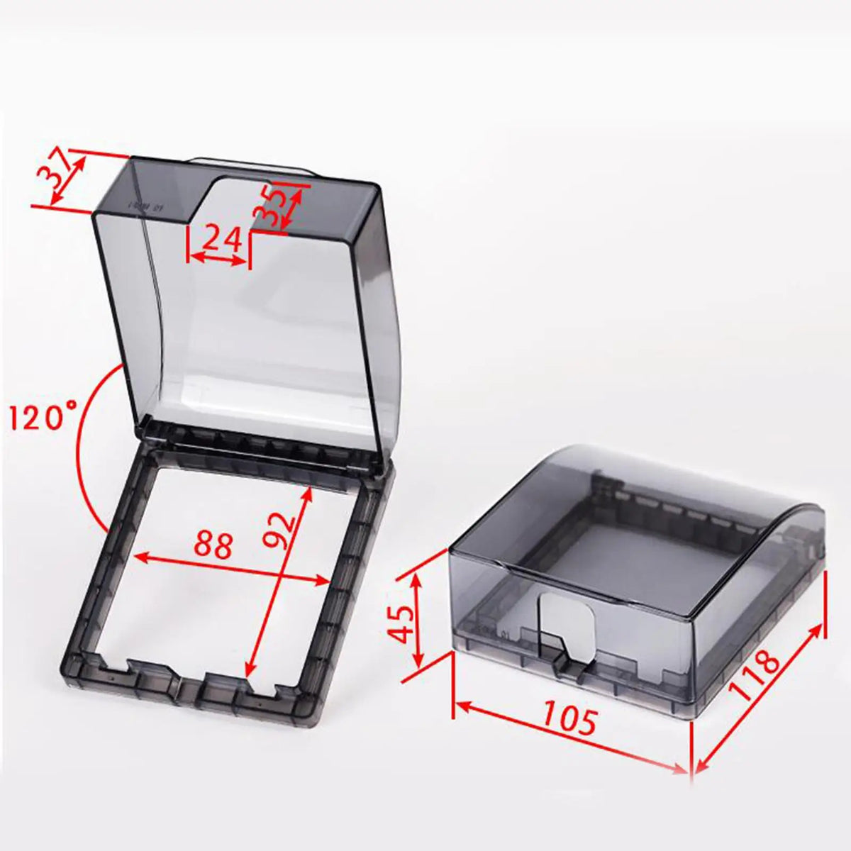 Waterproof Outlet Cover – Clear Weatherproof Socket Box Weatherproof Outlet Cover SPOT
