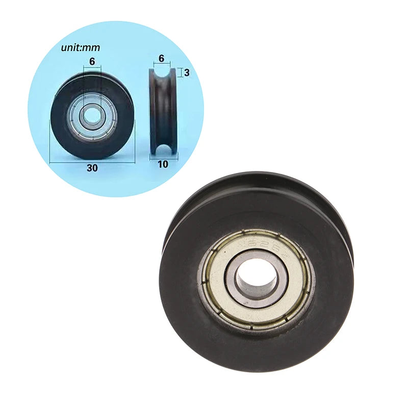U-Groove 626 Bearing Steel Pulley Wheel for Sliding Doors Door Roller Pulley SPOT