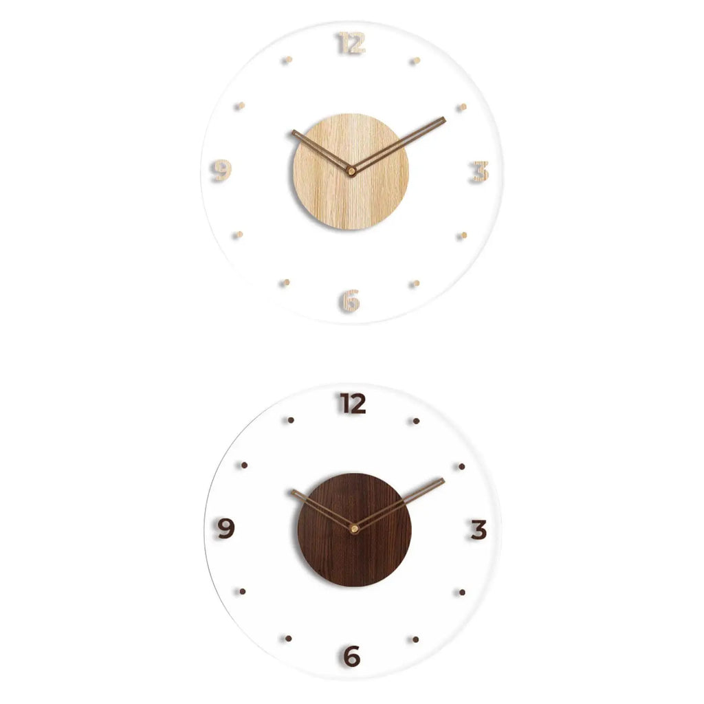 Transparent Acrylic Wall Clock – Silent & Nordic Round Design Decorative Wall Clock SPOT