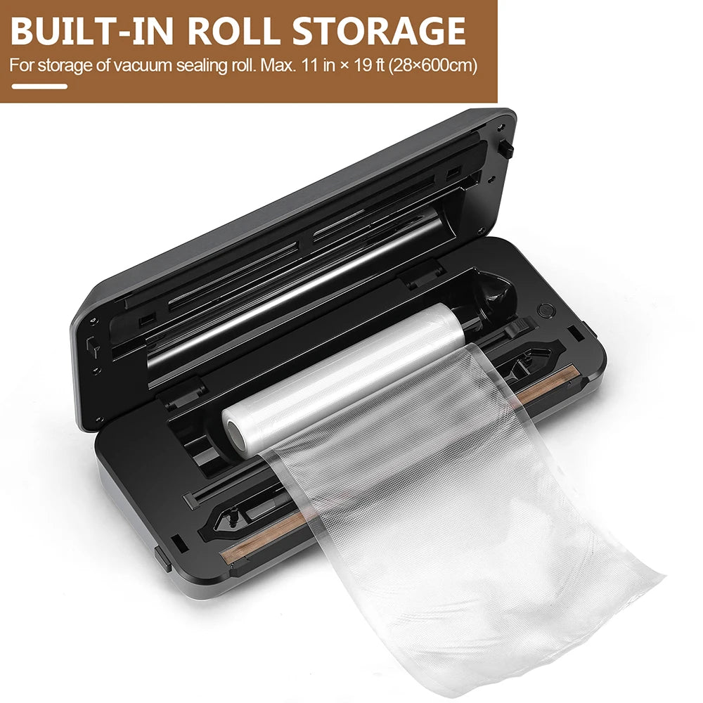 DUTRIEUX Electric Vacuum Food Sealer 60kPa – Roll Holder & LED Vacuum Food Sealer SPOT