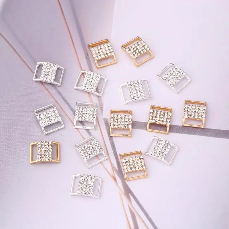 10-Pack Rhinestone Bikini Connector Buckles – Alloy DIY Jewelry Jewelry Making Findings SPOT