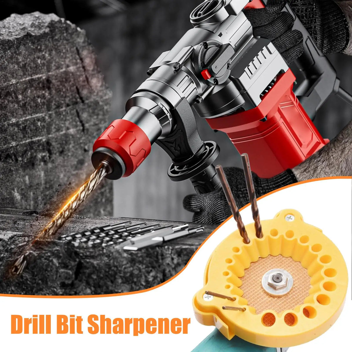 Universal Drill Bit Sharpener – Angle Grinder Attachment Drill Bit Sharpener SPOT