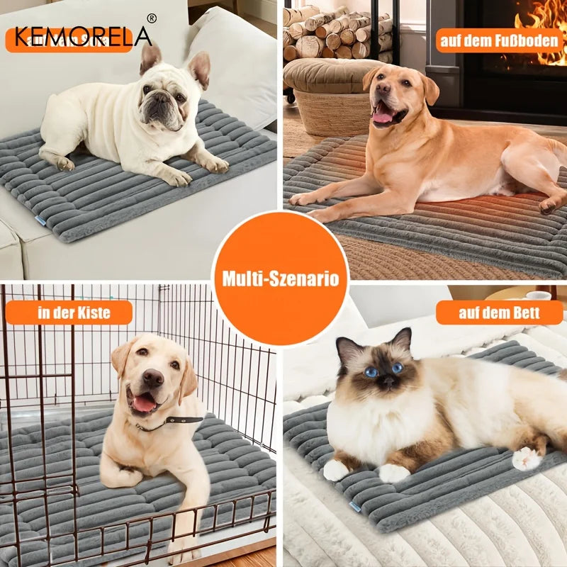KEMORELA Extra Large Dog Bed Mat – Non-Slip Plush Crate Mat Dog Bed Mat SPOT