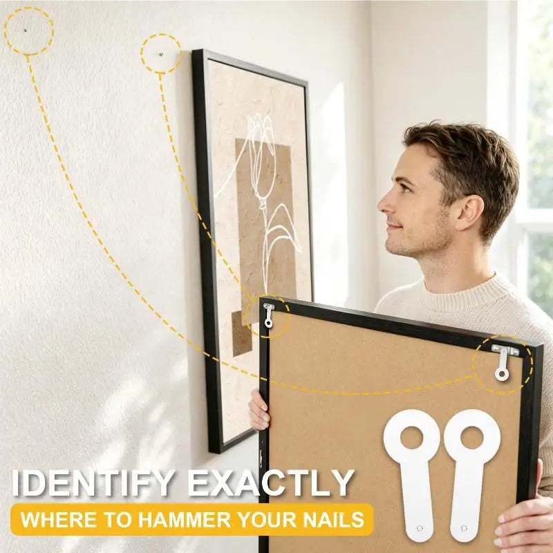 Picture Frame Hanging Kit with Built-In Level | Wall Décor Tool Wall Hanging Tool SPOT