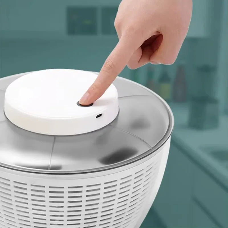 4.5L Electric Salad Spinner & Vegetable Fruit Drain Basket Electric Salad Spinner SPOT