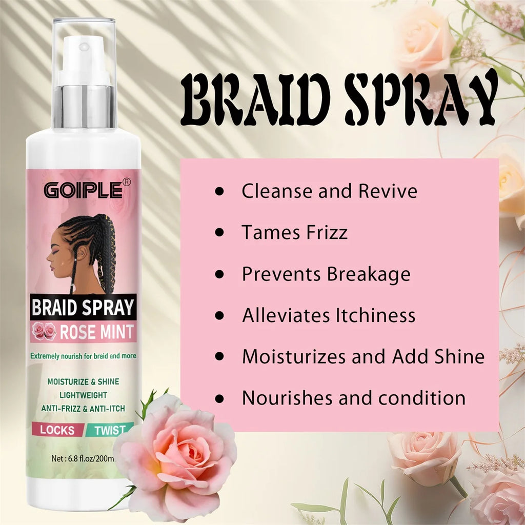 Goiple Rose Water Braid Spray & Locking Gel 2-Pc Set Braid Styling Set SPOT