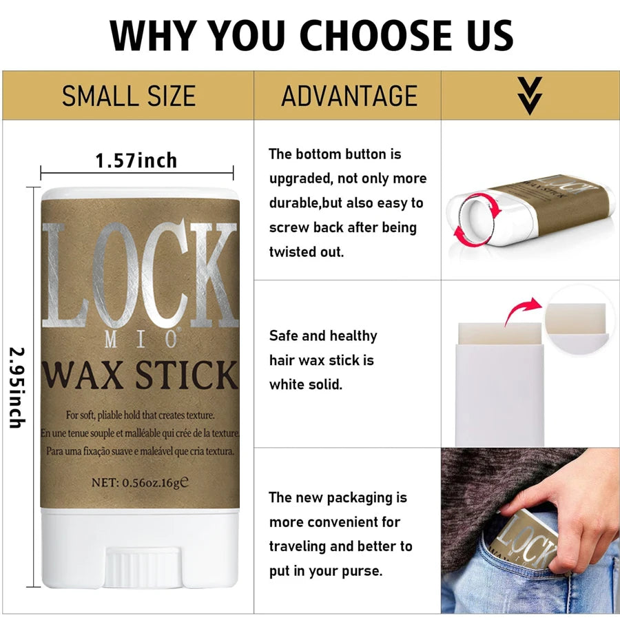 LOCKMIO Hair Wax Stick – Edge Control & Frizz-Free Hold Hair Wax Stick SPOT