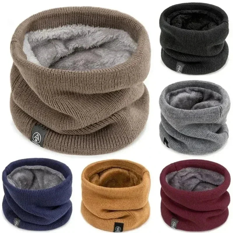 Knitted Neck Warmer Scarf – Soft Fleece Winter Collar, Men & Women Neck Warmer Scarf SPOT