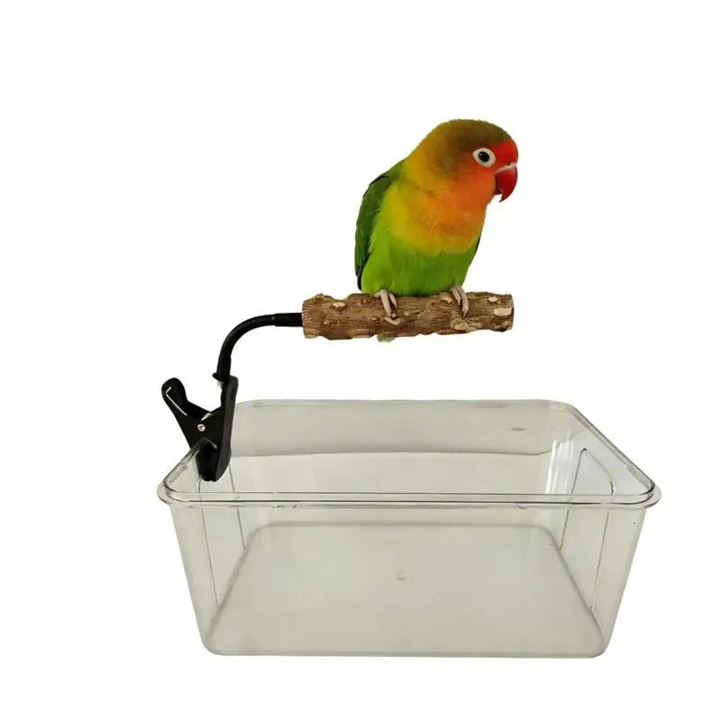 Clip-On Wooden Parrot Perch – Bird Potty Training Stand Bird Training Perch SPOT