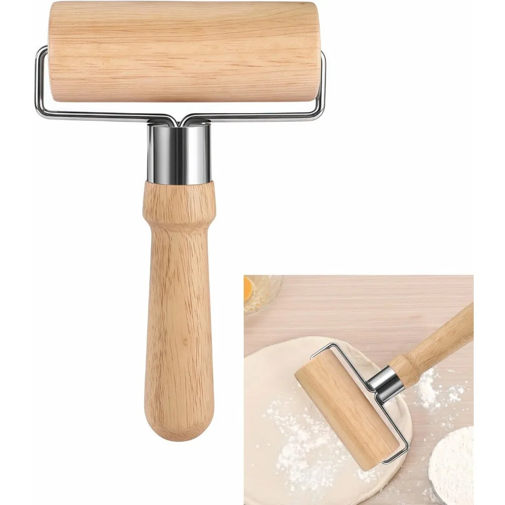 T-Shape Beechwood Rolling Pin – Dough Roller for Baking Wooden Rolling Pin SPOT