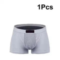 Men's Magnetic Boxer Briefs – 22 Magnets, Breathable L–5XL Magnetic Boxer Briefs SPOT Gray 1PCS 5XL
