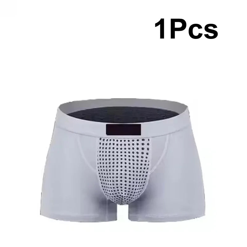 Men's Magnetic Boxer Briefs – 22 Magnets, Breathable L–5XL Magnetic Boxer Briefs SPOT Gray 1PCS 5XL