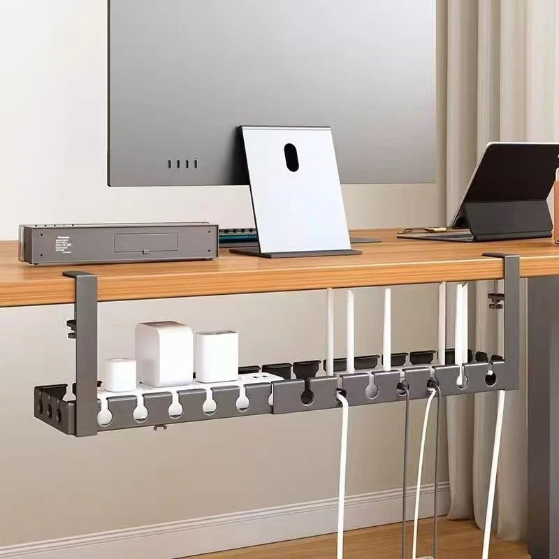 Under-Table Wire Cable Management Basket – No-Drill Rack Cable Management Rack SPOT