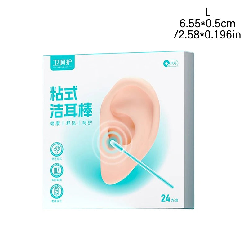 Silicone Sticky Ear Swabs – Earwax Removal Tool 24-Pack Ear Cleaning Tool SPOT L