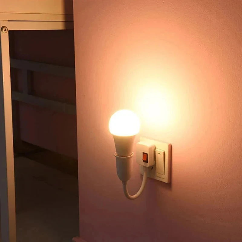 E27 Plug-In Swivel Bulb Holder with Switch & Flexible Hose Plug-In Lamp Holder SPOT