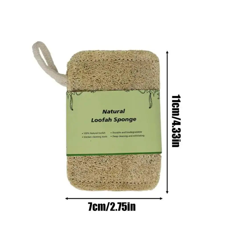 Natural Loofah Dish Scrubber Sponge – Grease-Removing Scouring Pad Kitchen Scrubber Sponge SPOT A