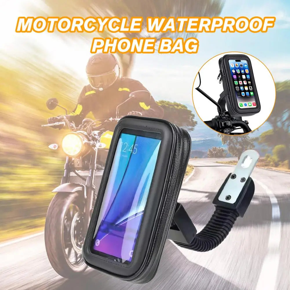 Waterproof Motorcycle Phone Bag & Rearview Mirror Mount Motorcycle Phone Mount SPOT