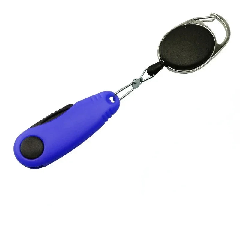 Shrimp-Shaped Folding Fishing Scissors – Stainless Steel Line Cutter Fishing Line Scissors SPOT blue set