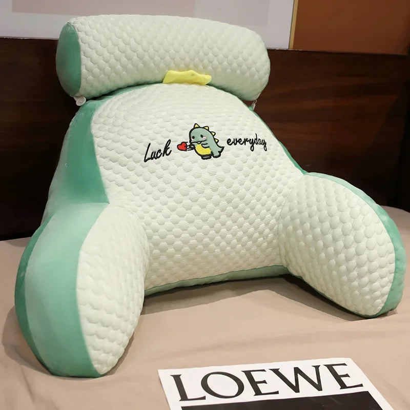 Ergonomic Reading Pillow – Adjustable Lumbar & Back Support Reading Support Pillow SPOT light green