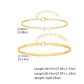 Matching Couple Bracelets – Cuban Link CZ Heart Stainless Steel Couple Bracelet Set SPOT CB-230GG