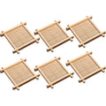 6-Piece Bamboo Coasters for Kung Fu Tea & Espresso Cups Bamboo Cup Coasters SPOT Default Title