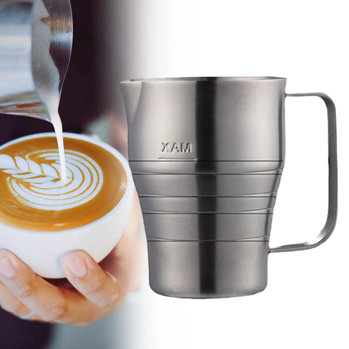 Stainless Steel Milk Frothing Pitcher 17oz | Latte & Coffee Jug Milk Frothing Pitcher SPOT