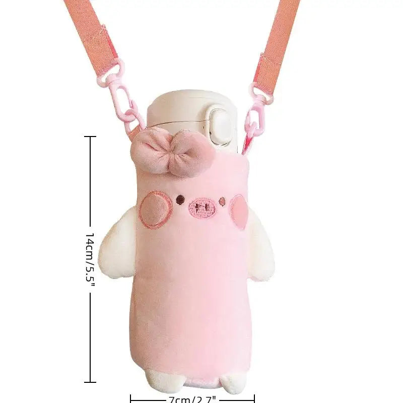 Cartoon Plush Water Bottle Cover – Insulated Cup Sleeve Pouch Bottle Sleeve Cover SPOT