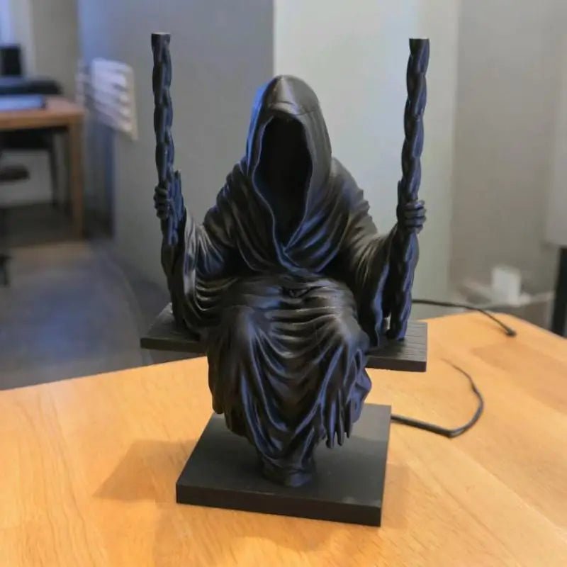 Swinging Grim Reaper Resin Figurine | Gothic Halloween Décor Decorative Figurine SPOT Default Title