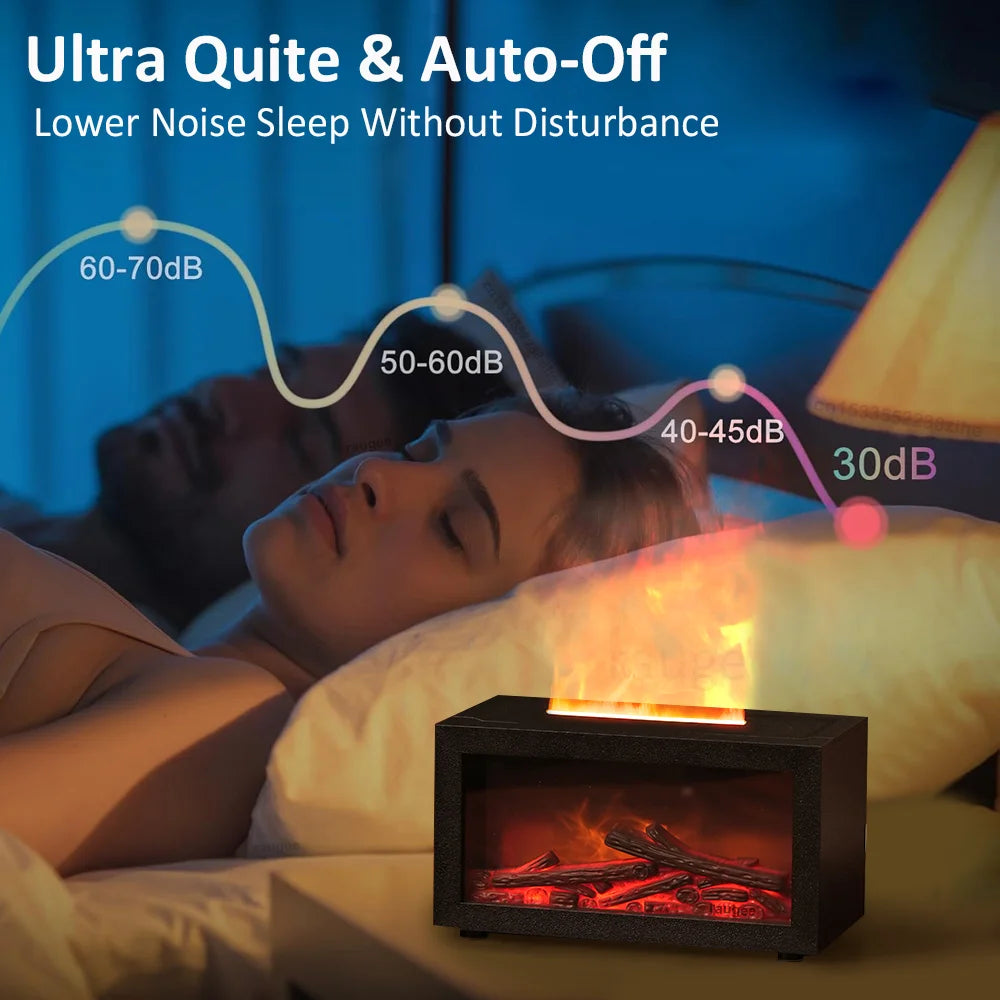 Mini Fireplace Flame Aroma Diffuser & Humidifier with LED Light Aroma Diffuser Humidifier SPOT