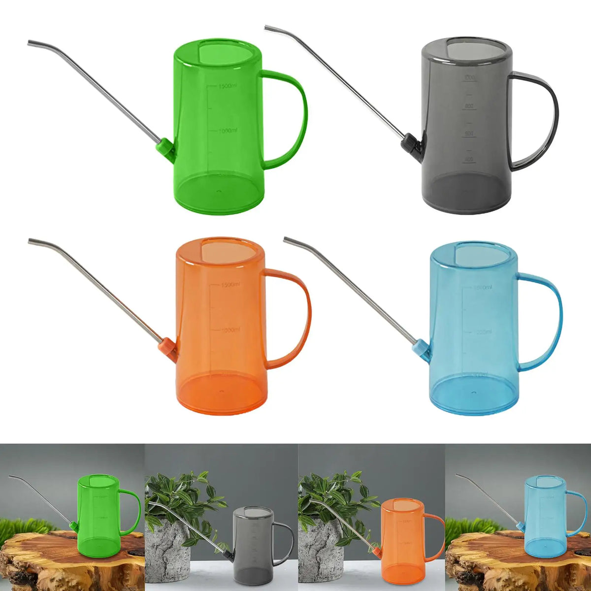 1.5L Long Spout Watering Can – Detachable Spray Head Watering Can SPOT