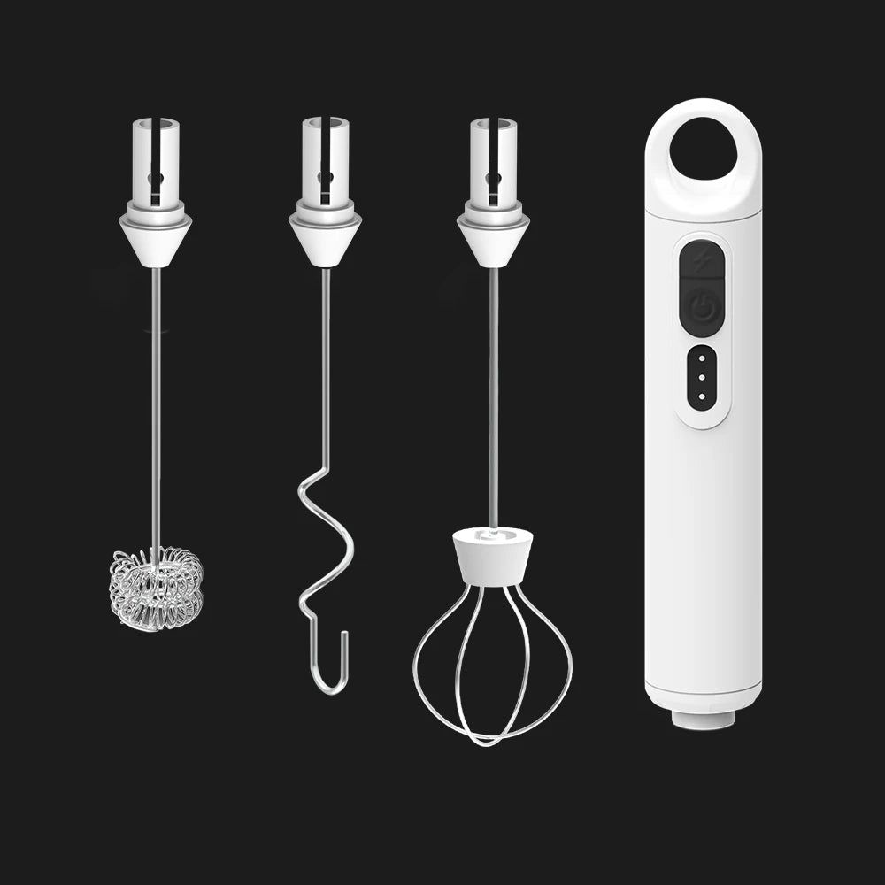 USB Rechargeable Handheld Milk Frother with Stand – 3 Speed Handheld Milk Frother SPOT