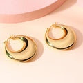 Moon Hoop Earrings for Women – Gold Stainless Steel Crescent Hoop Earrings SPOT Default Title