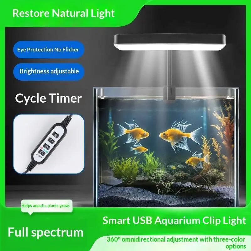 Full Spectrum LED Aquarium Clip Light – Timer & Dimmable Aquarium Clip Light SPOT
