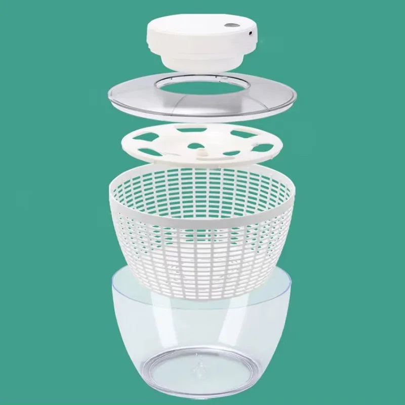 4.5L Electric Salad Spinner & Vegetable Fruit Drain Basket Electric Salad Spinner SPOT