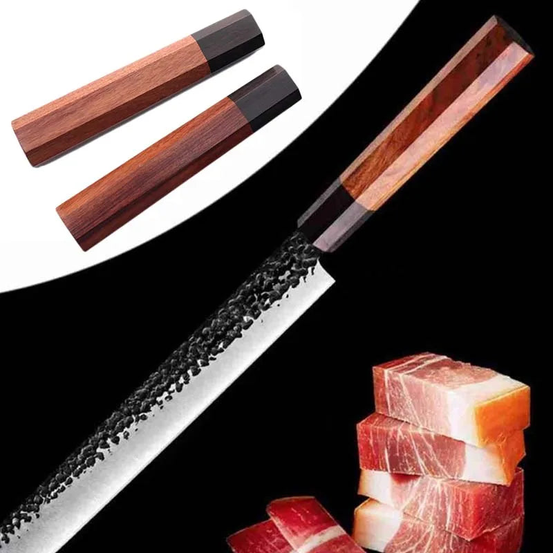 Octagonal Red Sandalwood Kitchen Knife Handle 135mm Wood Knife Handle SPOT