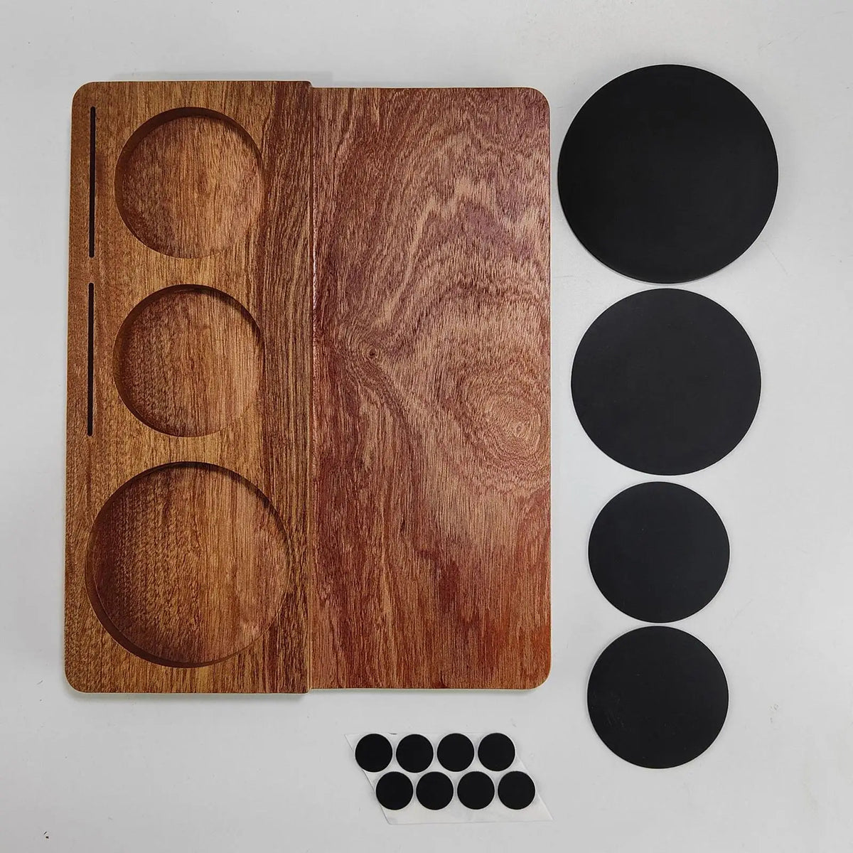 Wooden Espresso Tamper Station Stand & Mat – 51/54/58mm Espresso Tamper Station SPOT