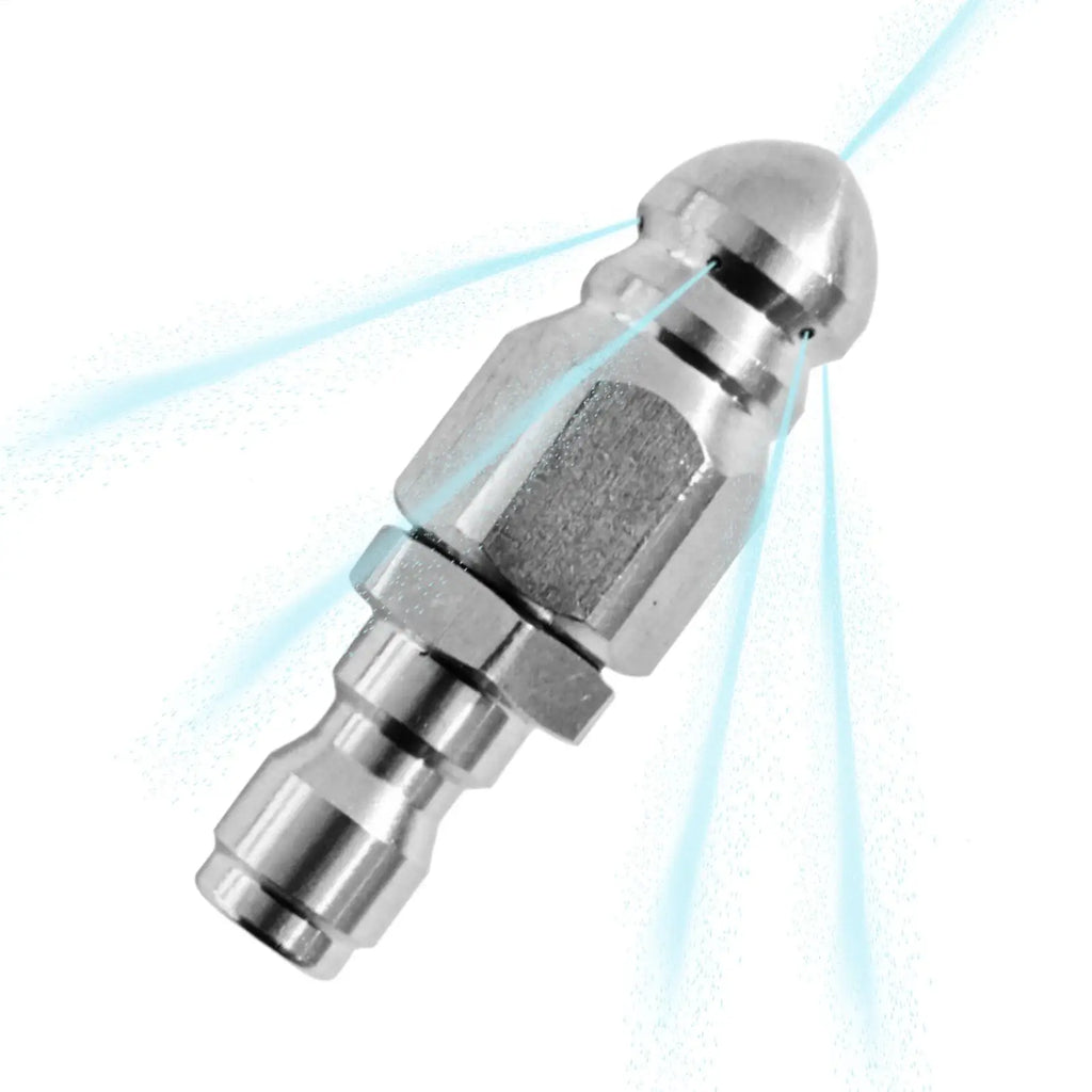 1/4" Stainless Steel Sewer Jetter Nozzle for Pressure Washers Drain Jetter Nozzle SPOT