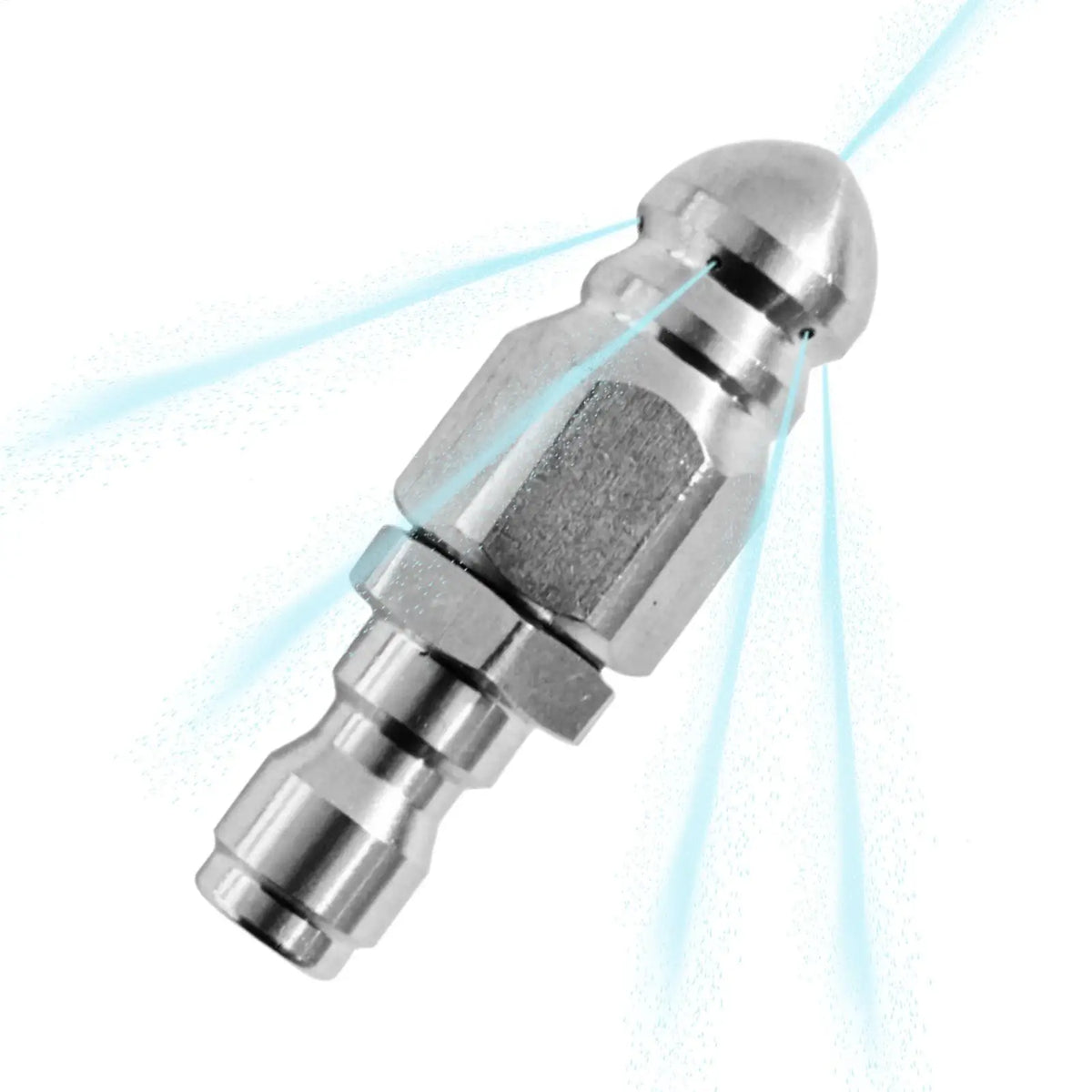 1/4" Stainless Steel Sewer Jetter Nozzle for Pressure Washers Drain Jetter Nozzle SPOT