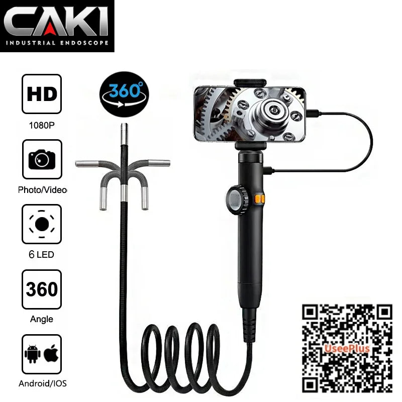 Two-Way Articulating Borescope – 6mm 1080P Inspection Camera Inspection Camera SPOT